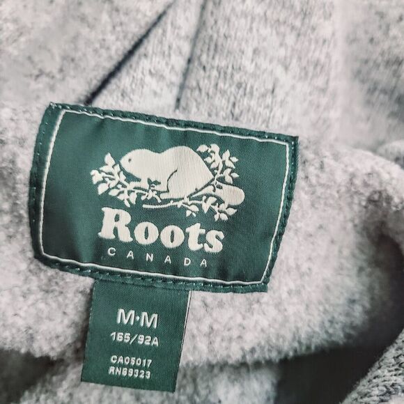 Roots Hoodie Sweatshirt‎ M Gray Athletic Goods Sweater Knit Warm Pocket Pullover - Picture 7 of 10